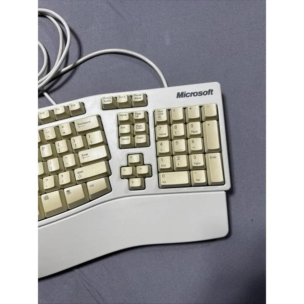 Microsoft Natural Keyboard Elite Ergonomic X03-51764 Wired PS/2 Keyboard White